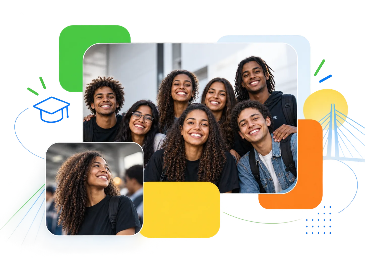 Jovens bolsistas do Iaponte reunidos durante uma atividade formativa.